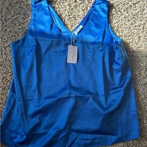 Women's Blue Sleeveless Top